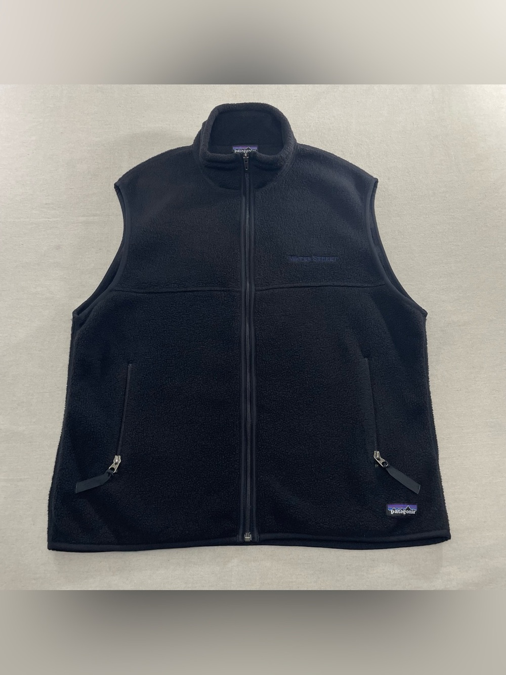 Patagonia Synchilla Fleece Vest Mens L Black Full Zip W/ Small Front Logo 2006